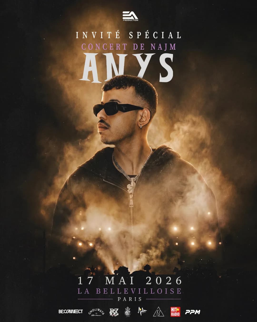 Affiche d'Anys, invité spécial du concert de Najm