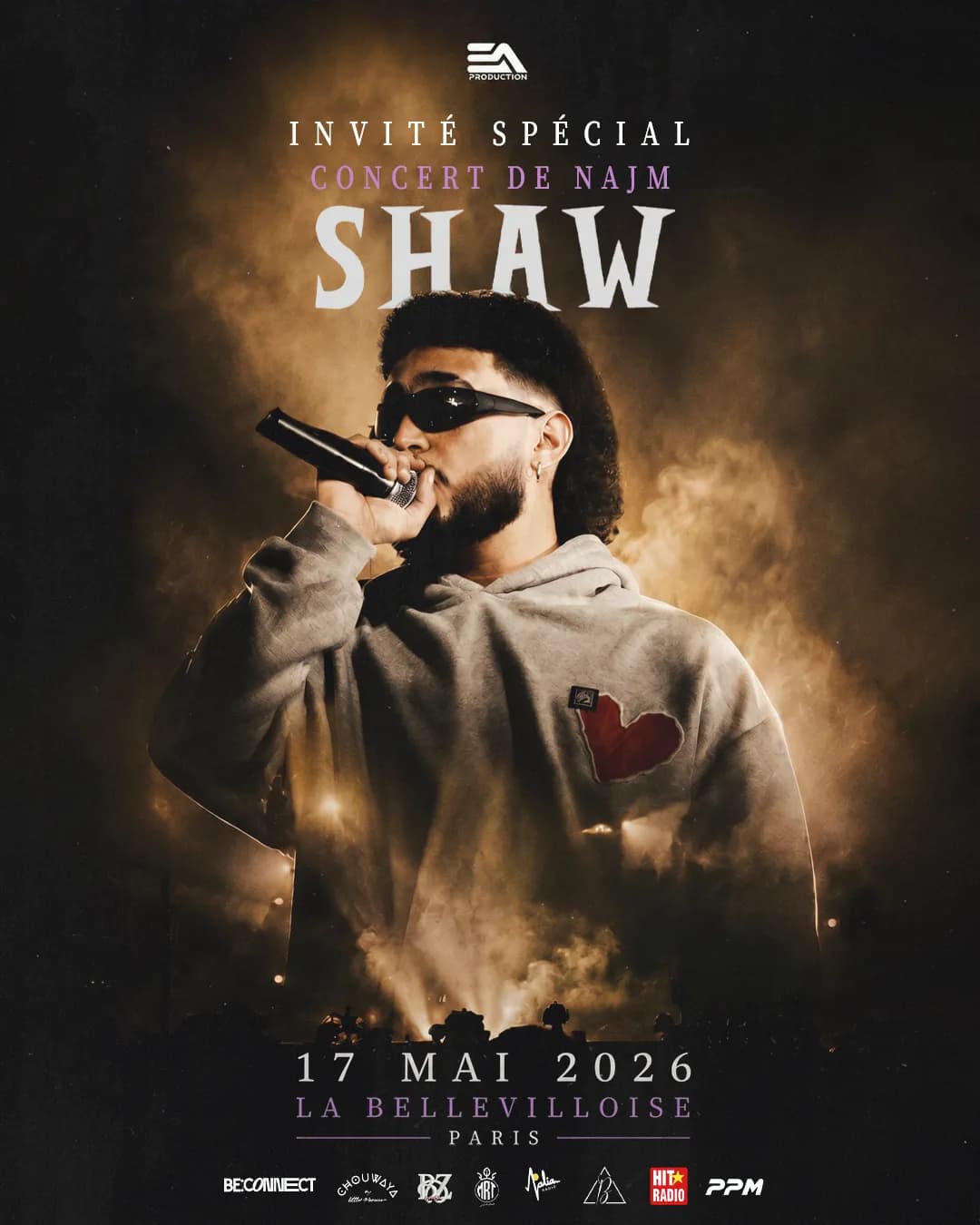Affiche de Shaw, invité spécial du concert de Najm